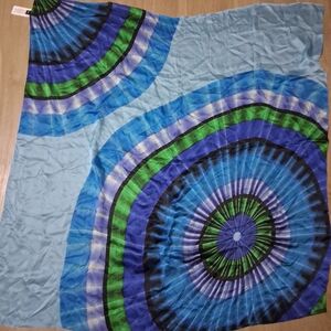 Echo Blue and Green Artistic Scarf